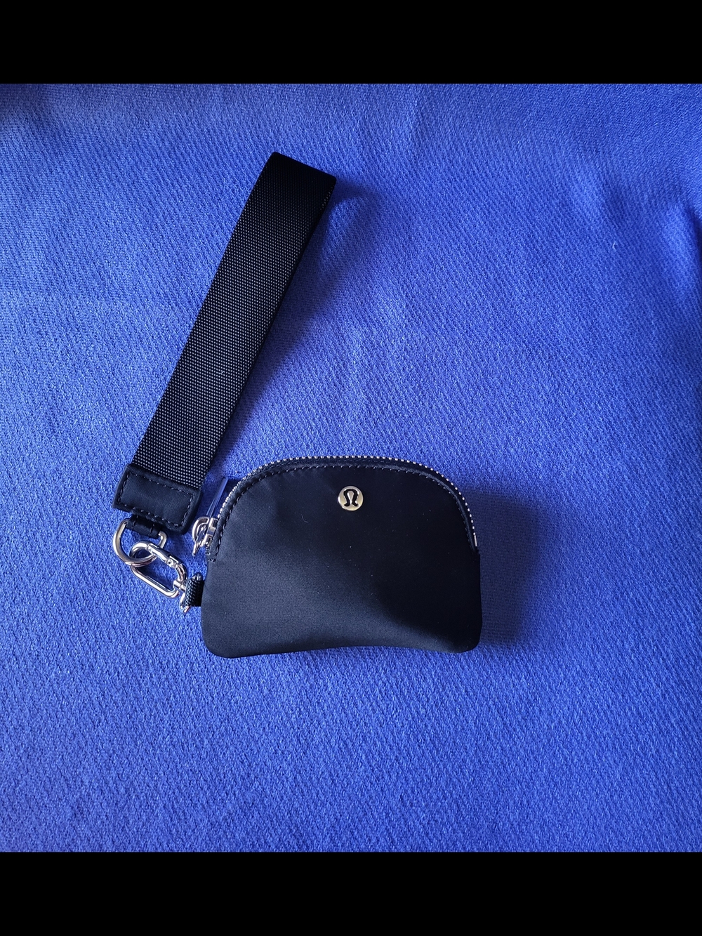 lululemon athletica Black Coin Pouch with Silver Hardware